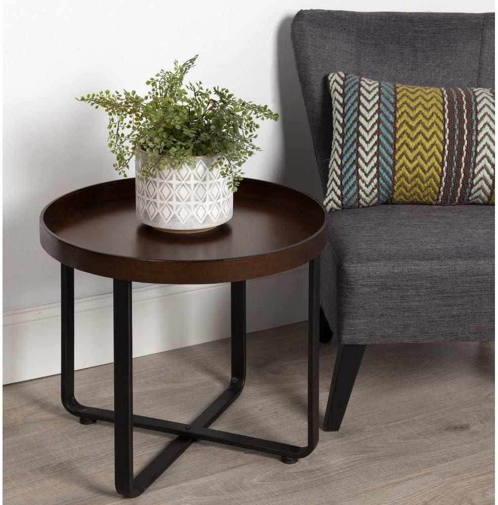 Kate and Laurel Zabel Round Metal End Table