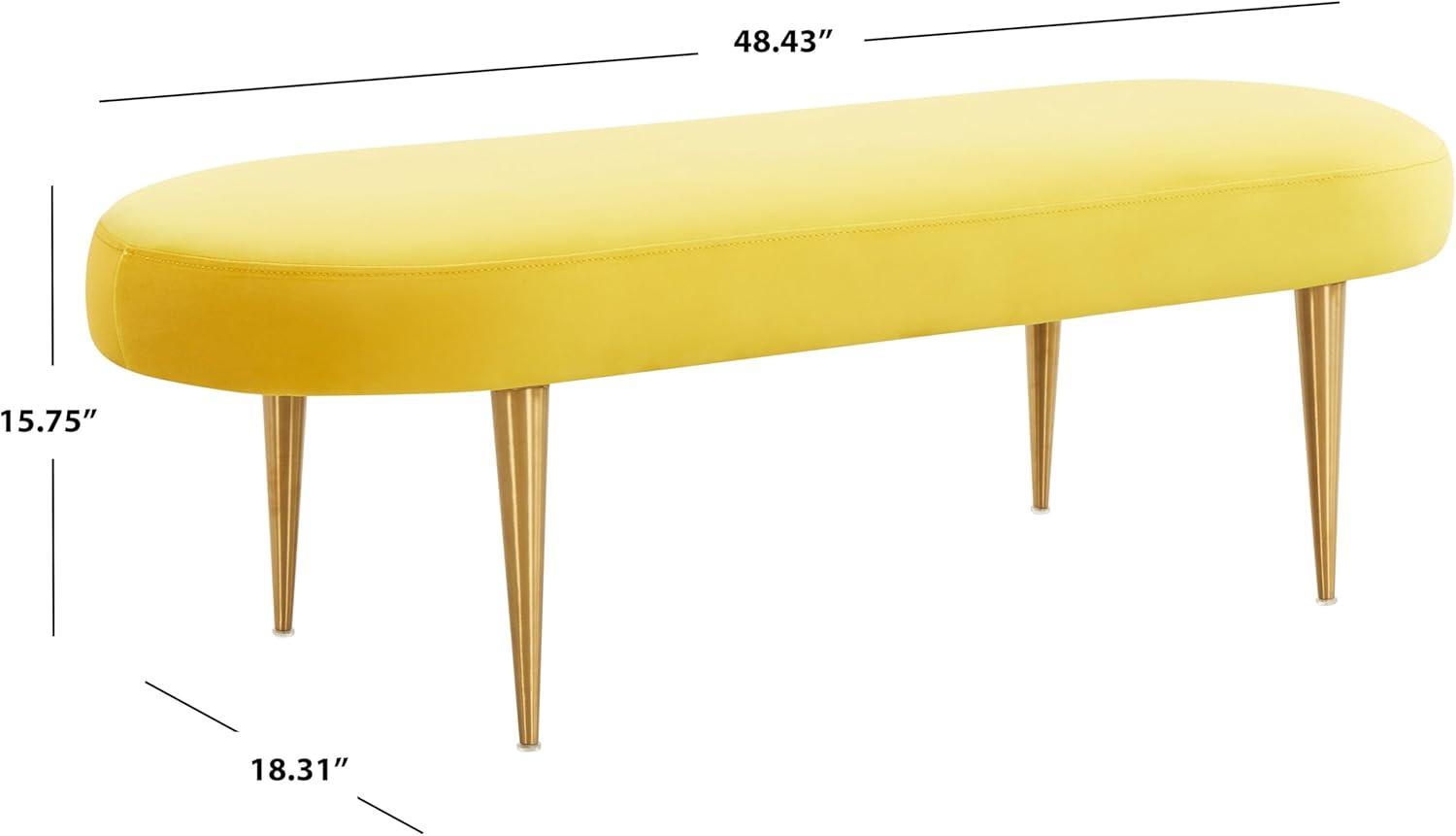 Corinne Oval Bench - SFV4704 - Marigold - Safavieh Couture
