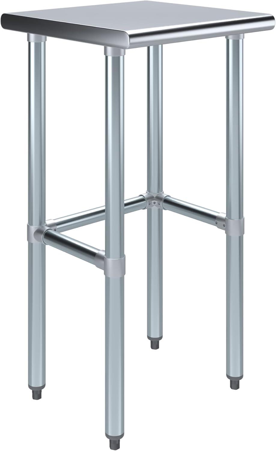 Amgood Stainless Steel Open Base Work Table
