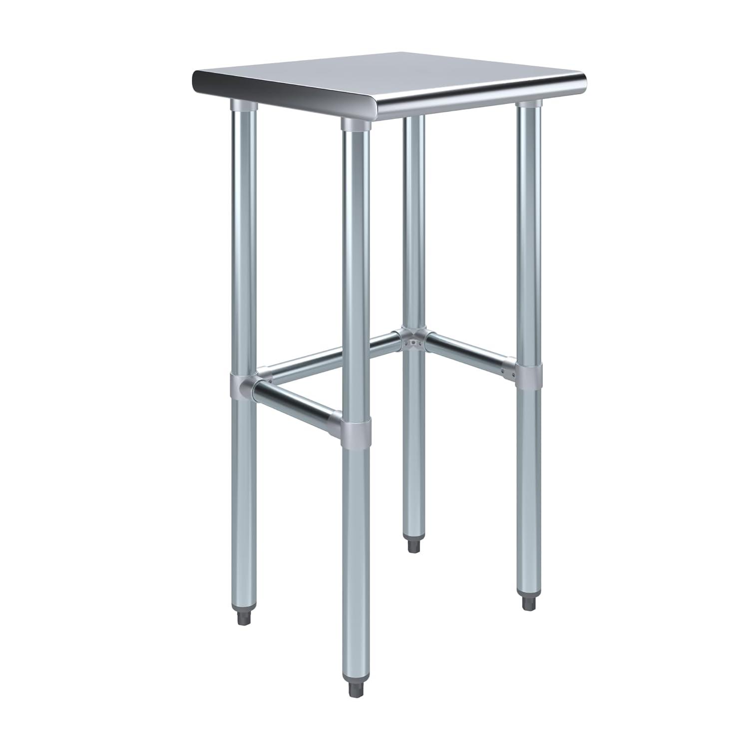 Amgood Stainless Steel Open Base Work Table