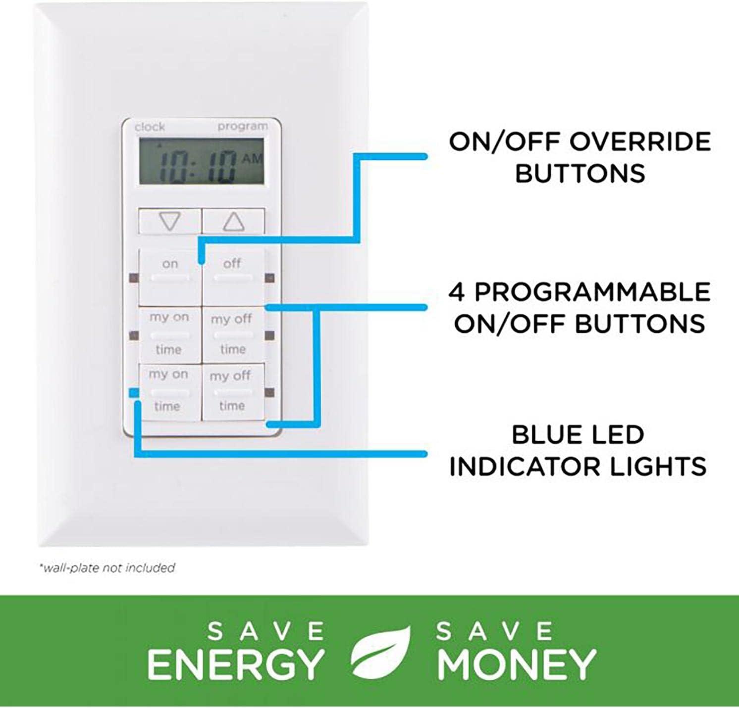 myTouchSmart Simple Set In-Wall Digital Timer, 26893-P1