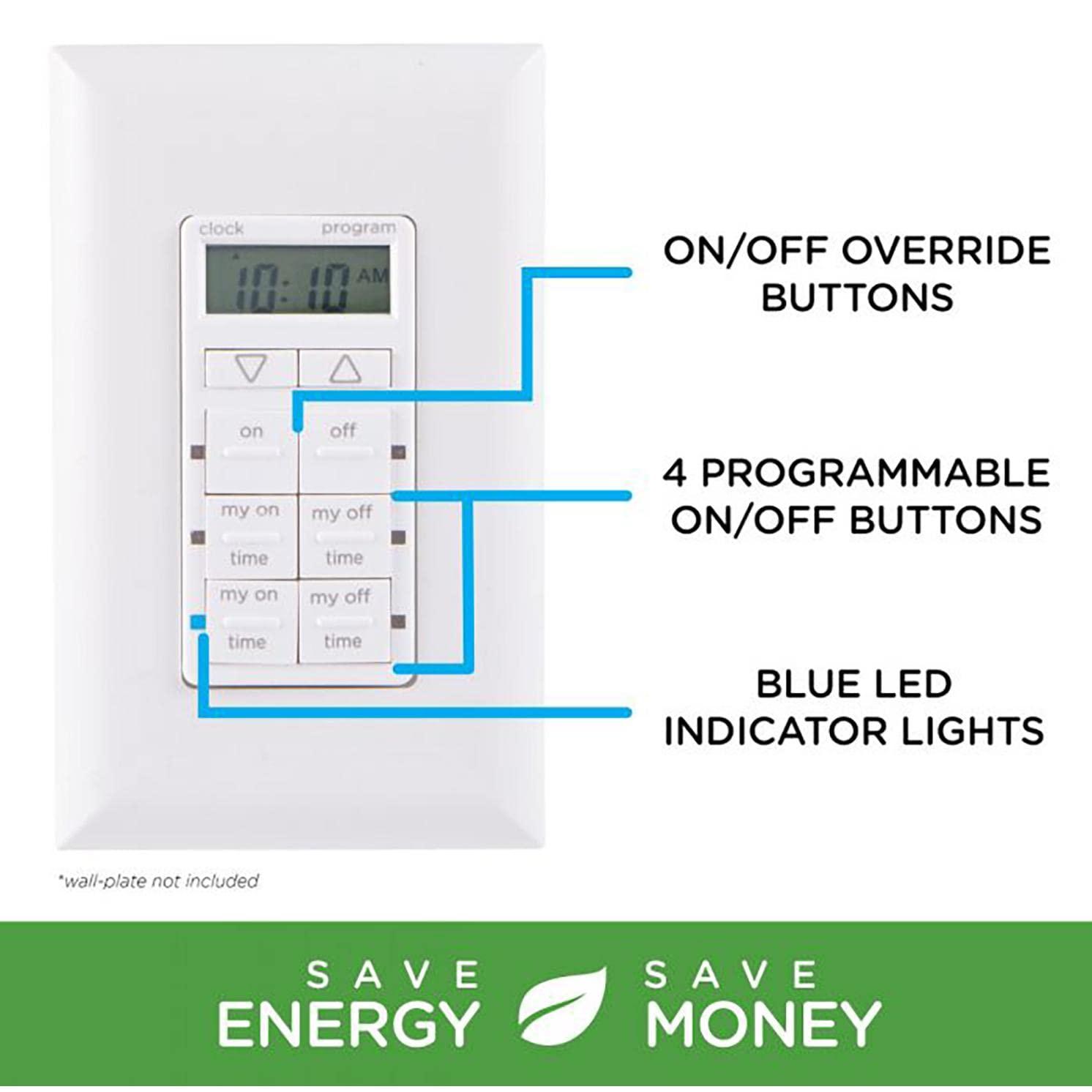 myTouchSmart Simple Set In-Wall Digital Timer, 26893-P1