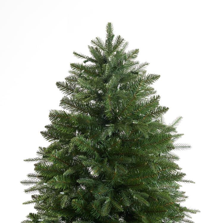 Naomi Home Traditional Artificial Pine Fir Christmas Tree with Lights-Base:Included,Color:Green,Size:6.5 ft