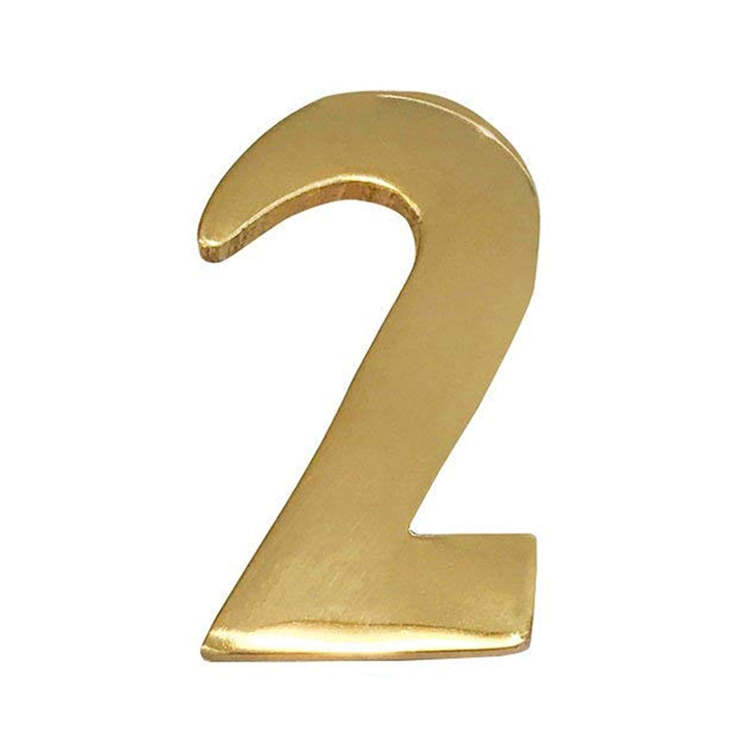 Williamsburg 2'' H Brass Self-Adhesive House Number