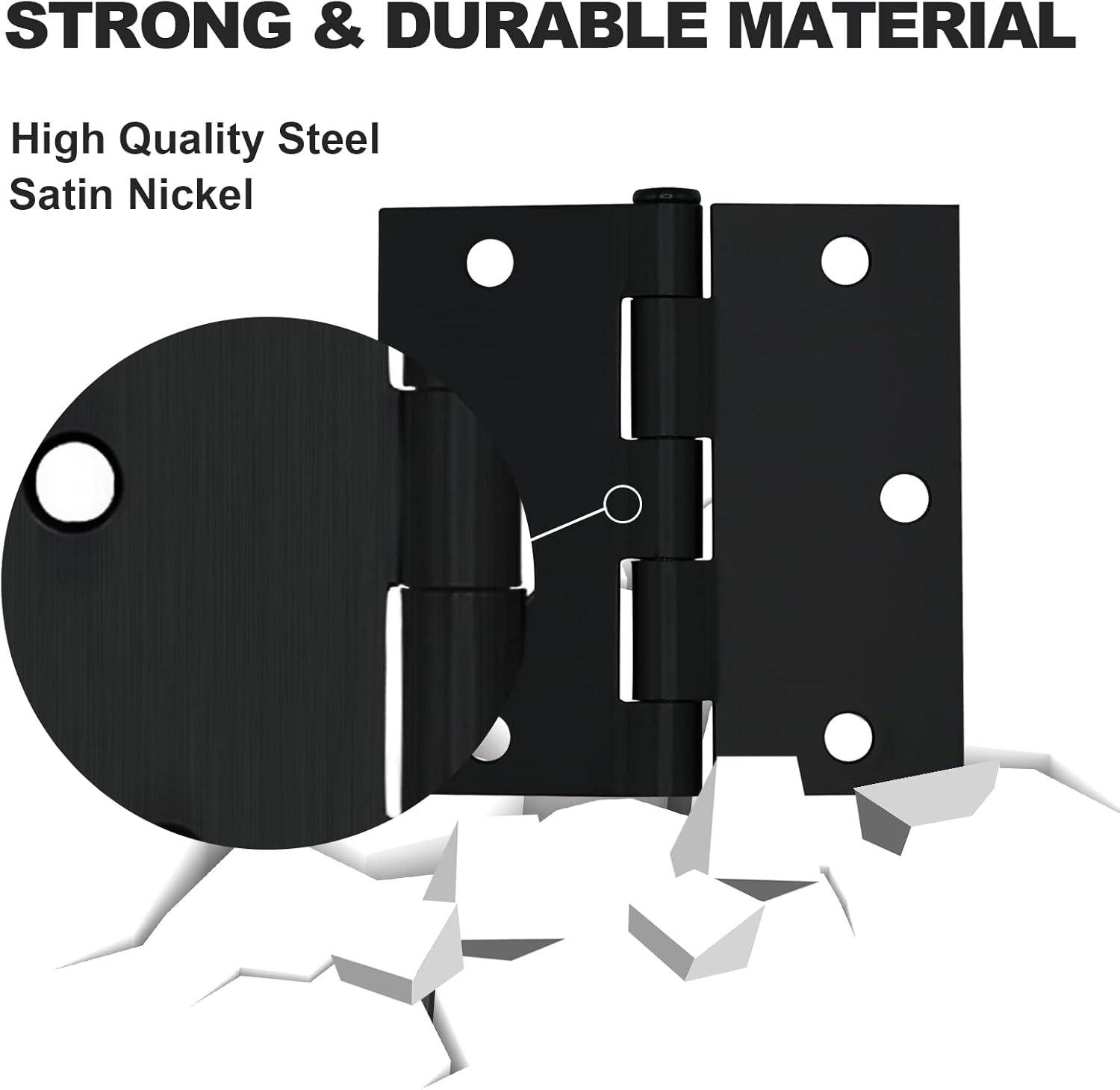 Design House 3.5" H x 3.5" W Butt Bearing Door Hinges (Set of 3)