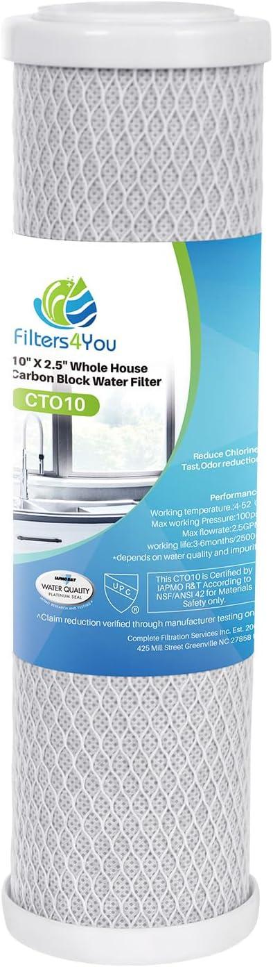 CFS  Carbon Block Water Filter Cartridges Compatible with Rainsoft UF22, UF22T, UF-50, UF-50T Models  Removes Bad Taste and Odor  Whole House Replacement Filter Cartridge 2 Pack