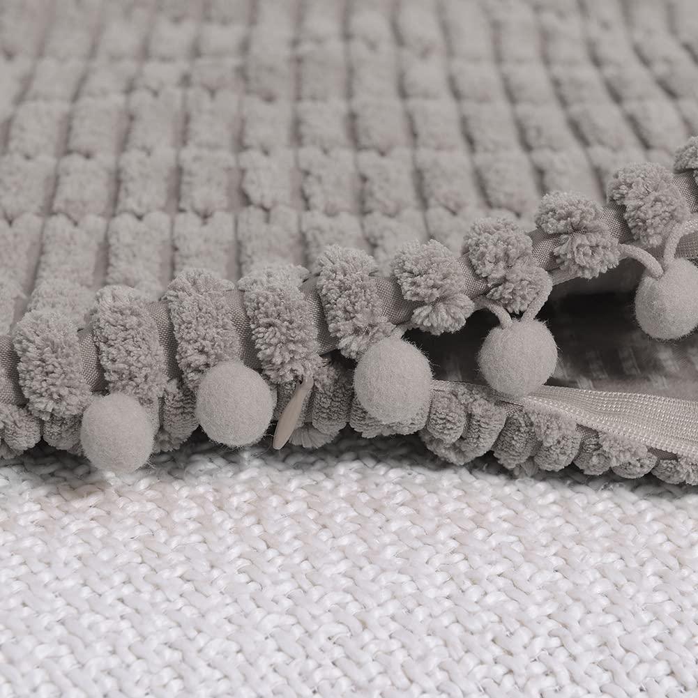 Fymlhomi 2 Packs Sage Green Decorative Throw Pillow Covers 18x18 Inch for Couch Bed Sofa, Modern Farmhouse Boho Home Decor, Soft Cute Plush Corduroy Cushion Case 45x45 CM