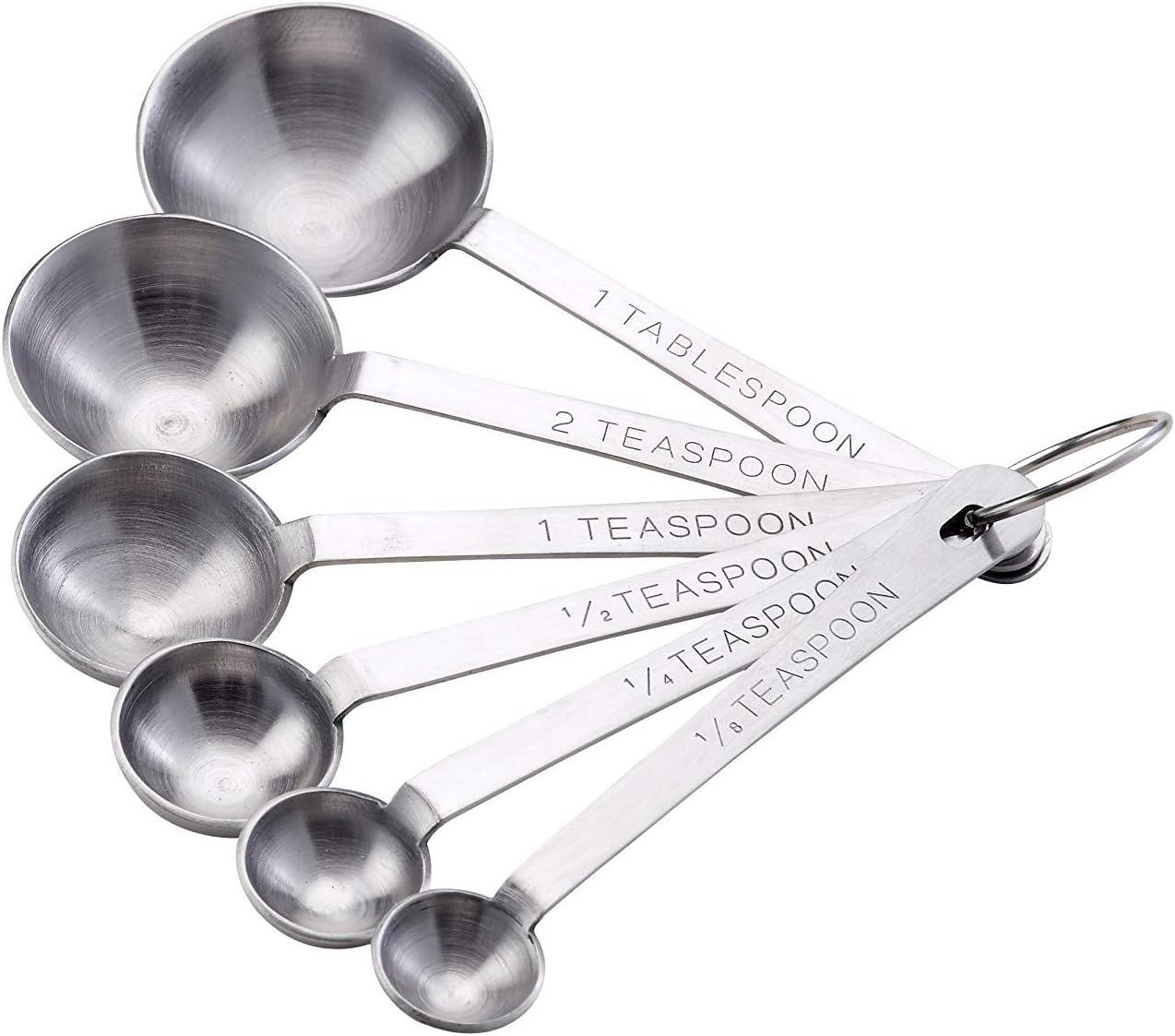 Mrs. Anderson’s Baking Measuring Spoons, Heavyweight 18/8 Stainless steel, Set of 6 Spoons