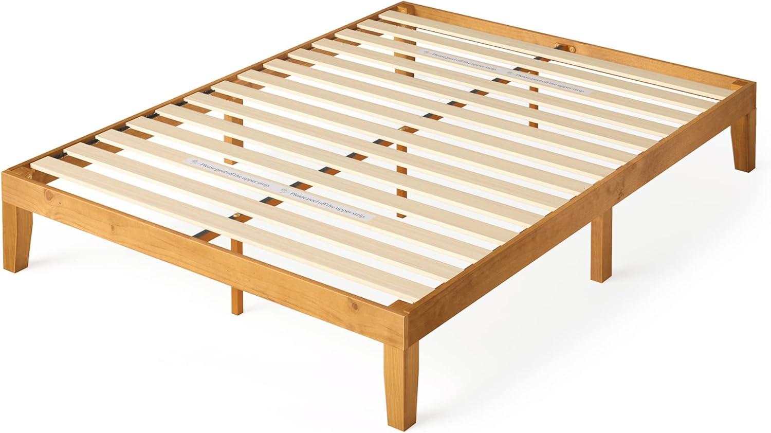 Alexia Standard Wood Platform Bed Frame Natural - Zinus