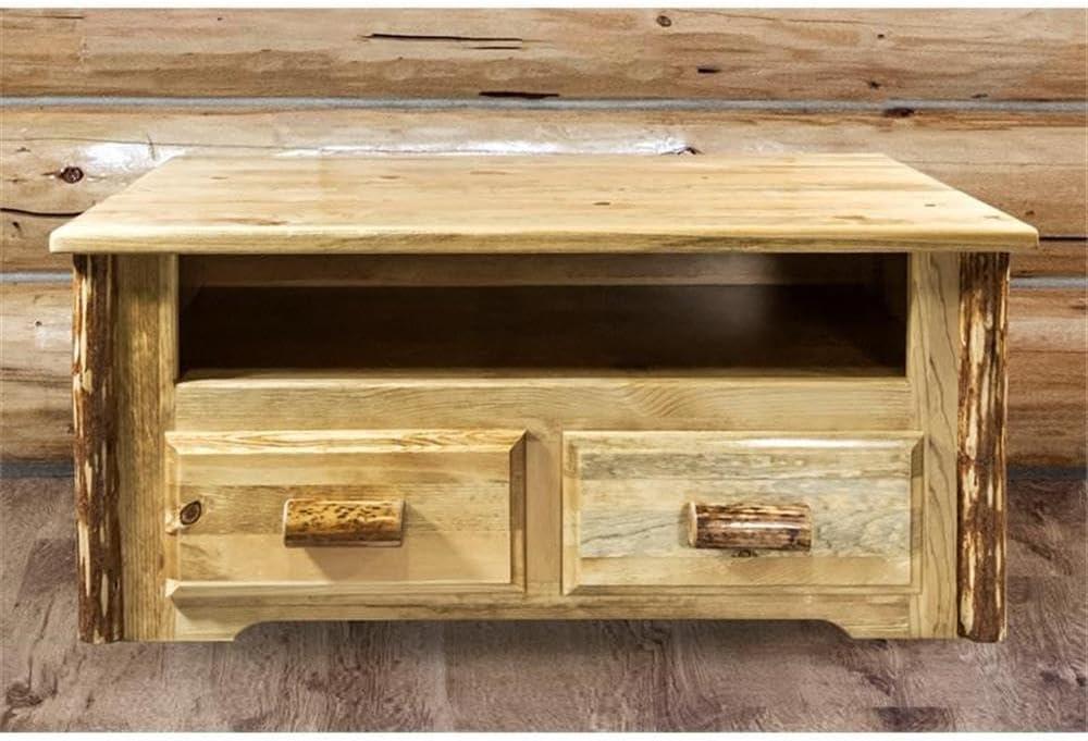 Rustic Pine 40" Rectangular Lift-Top Coffee Table with Storage