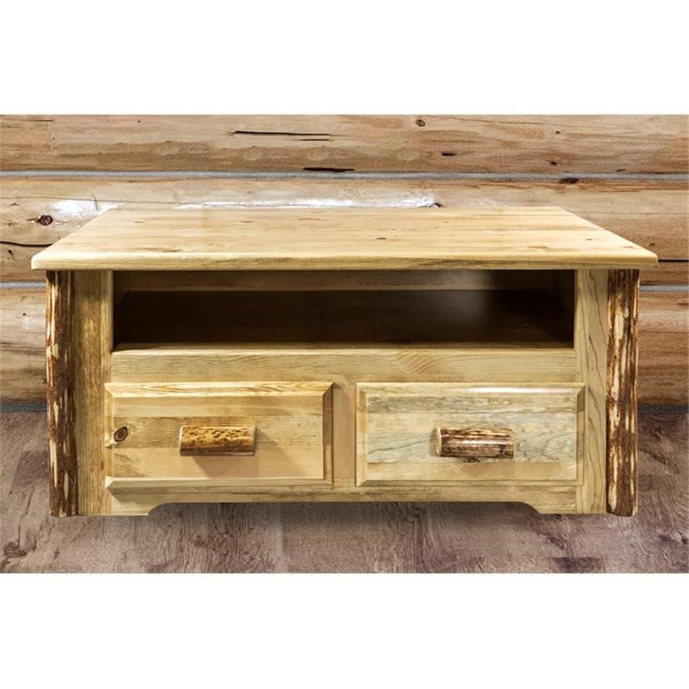 Rustic Pine 40" Rectangular Lift-Top Coffee Table with Storage