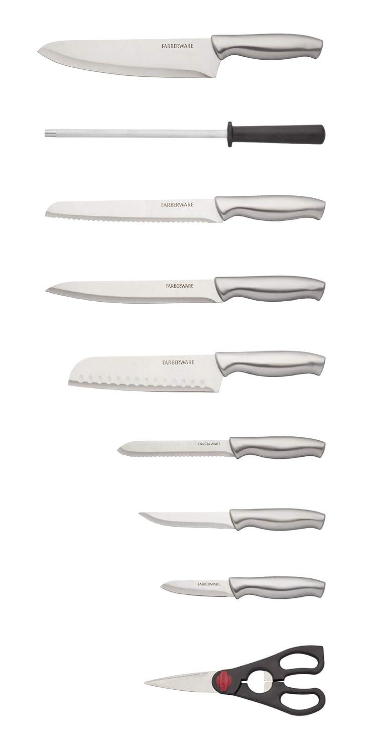 Farberware Farberware 15-Piece High Carbon Stainless Steel Knife Block Set