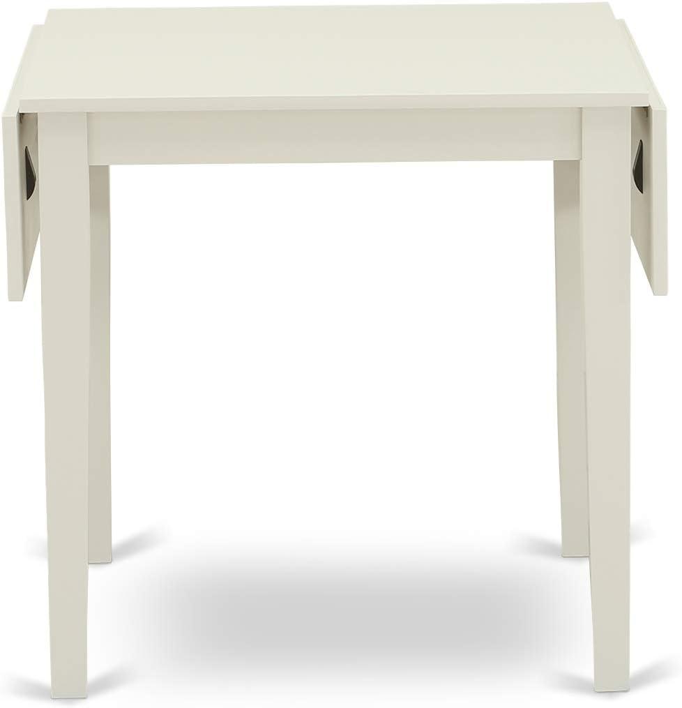 East West Furniture Norden Rectangular Wood Dining Table in Linen White