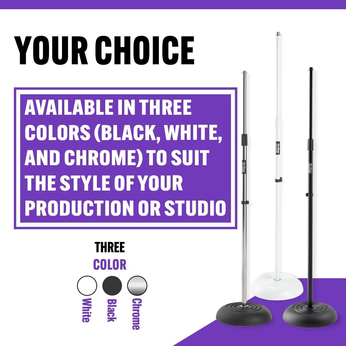 On-Stage MS7201B Round Base Microphone Stand