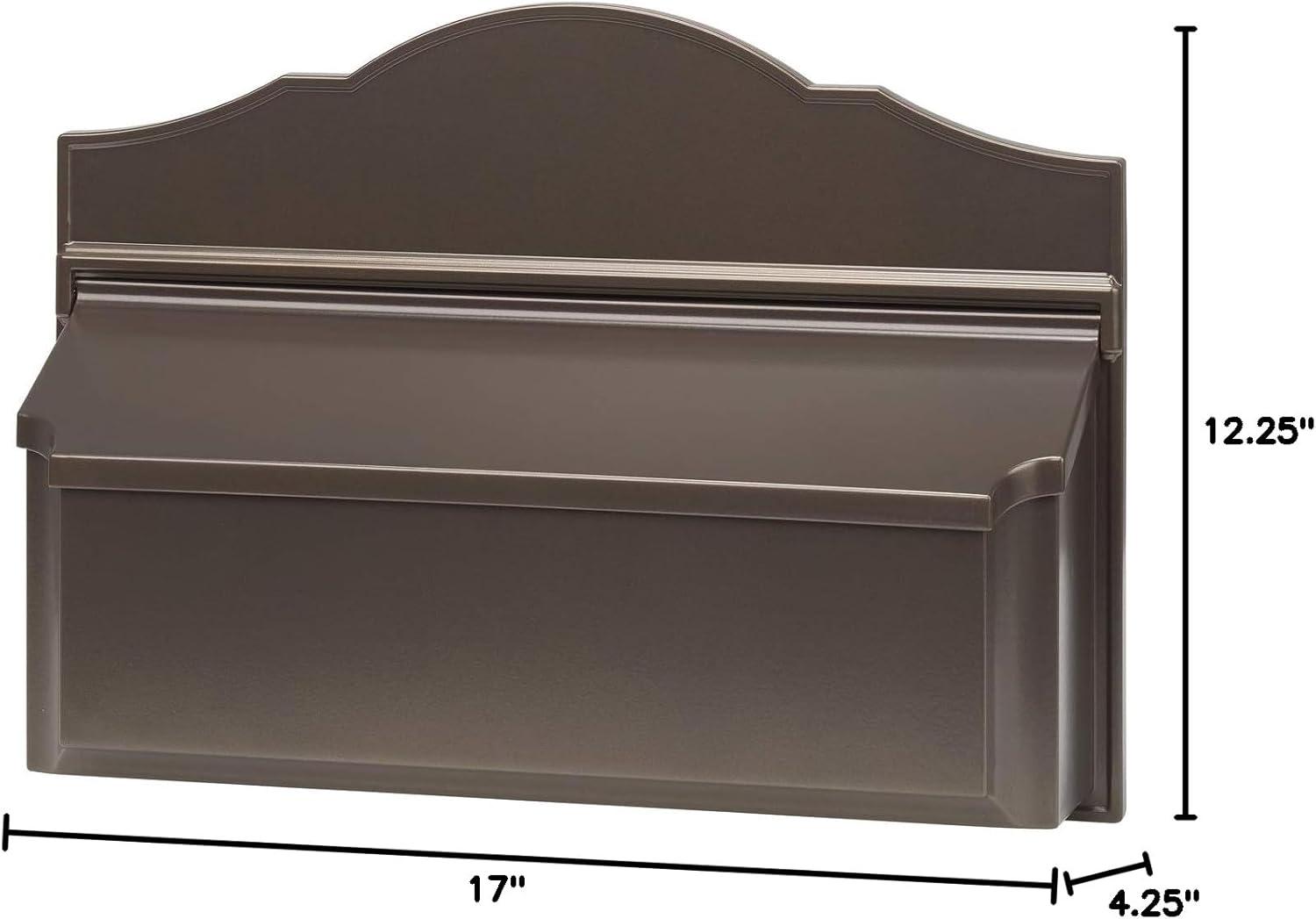 Bronze Aluminum Colonial Wall Mounted Mailbox