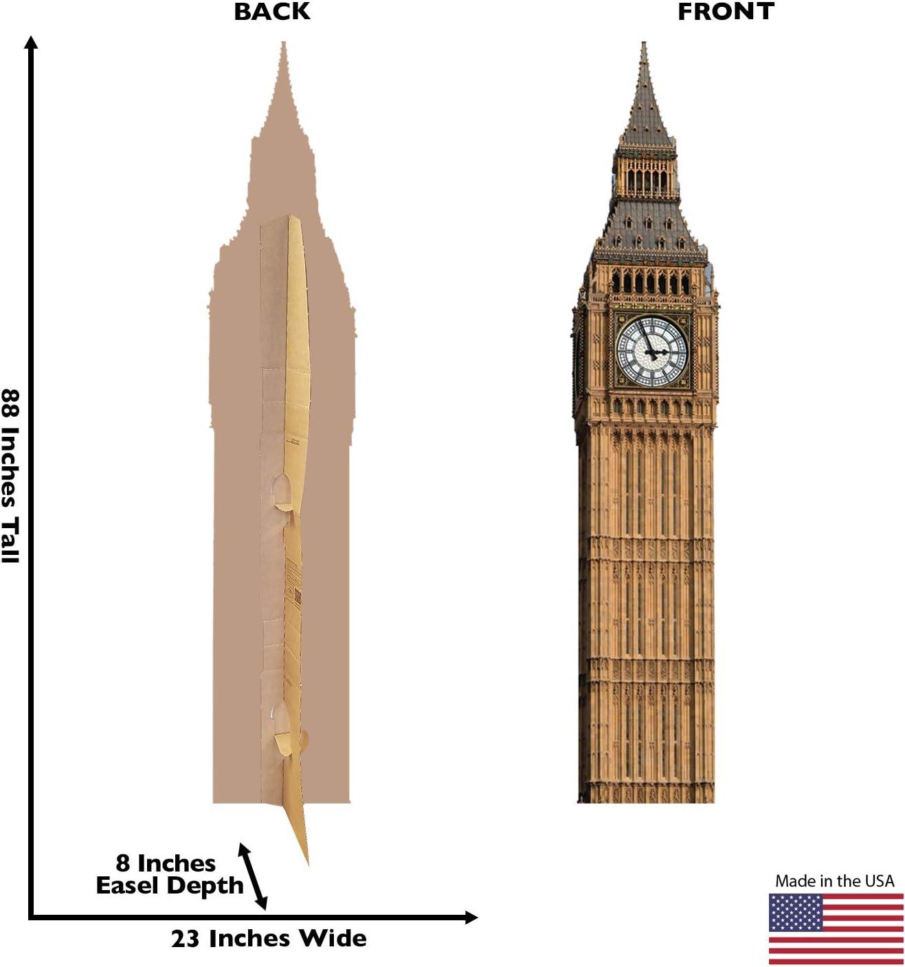 88'' Big Ben Clock Tower Cardboard Standup