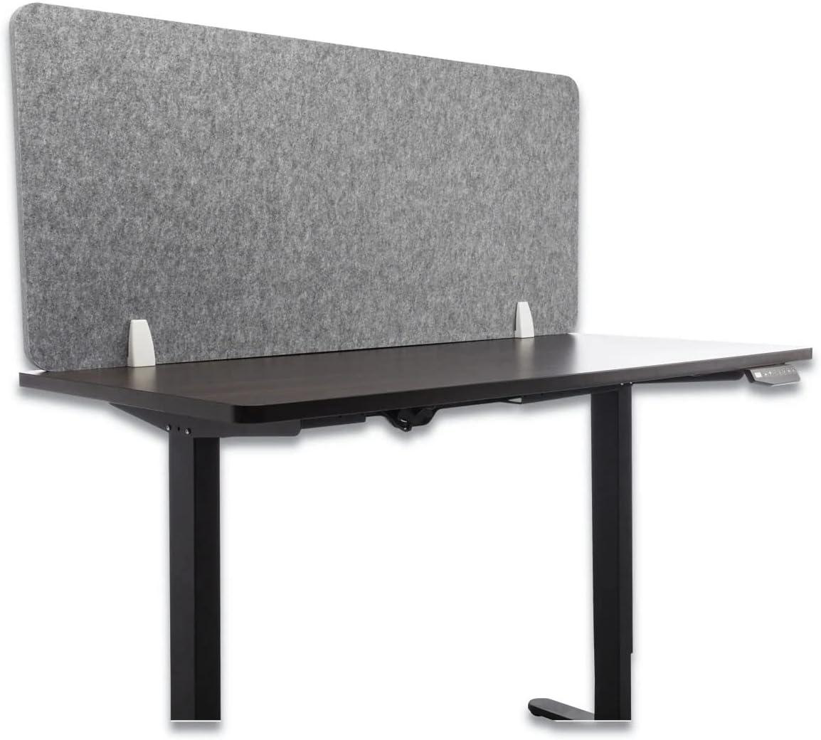 Lumeah Desk Screen Cubicle Panel and Office Partition Privacy Screen, 54.5 x 1 x 23.5, Polyester, Gray