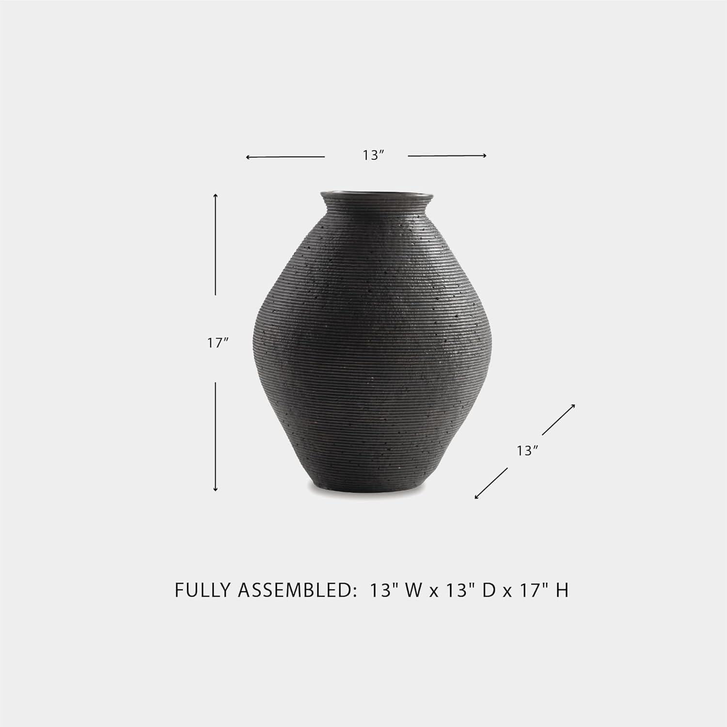 Signature Design by Ashley Casual Hannela Vase  Antique Brown