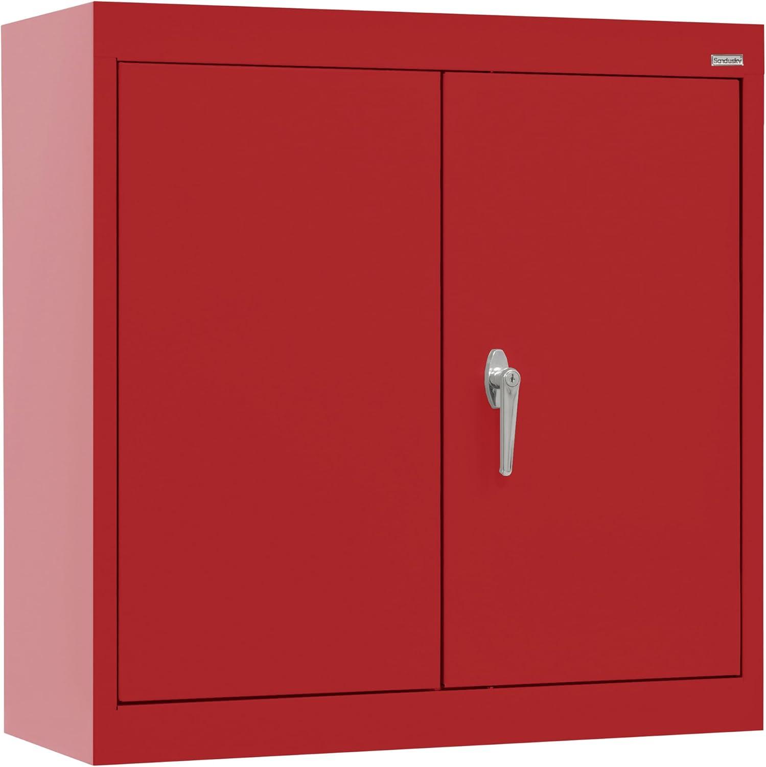 Sandusky Wall Mounted Garage Cabinet in Red (30 in. W x 26 in. H x 12 in. D)