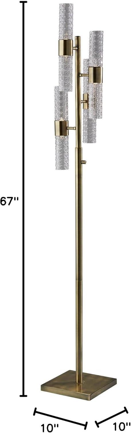 Tuberose Metal Multi-light LED Floor Lamp (65")