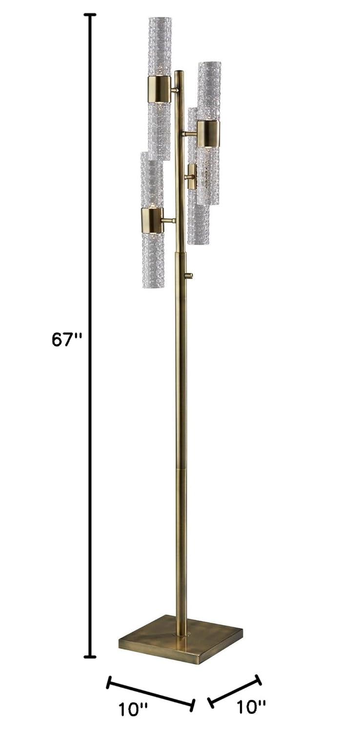 Tuberose Metal Multi-light LED Floor Lamp (65")