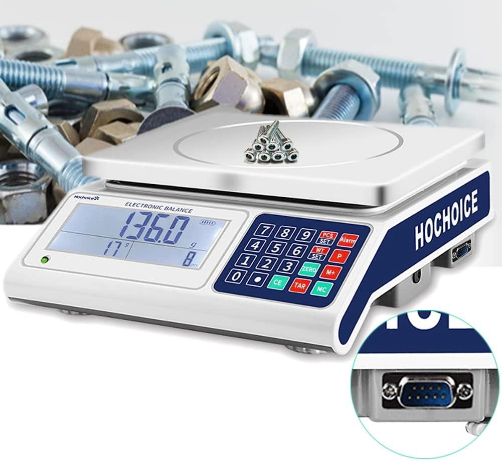 MODERN WALLS LLC Industrial Counting Scale Gram Scales For Parts And Coins 66Lb/0.00022Lb-30Kg / 0.1G Accuracy With RS232 Port For Connecting Computer Or Printer