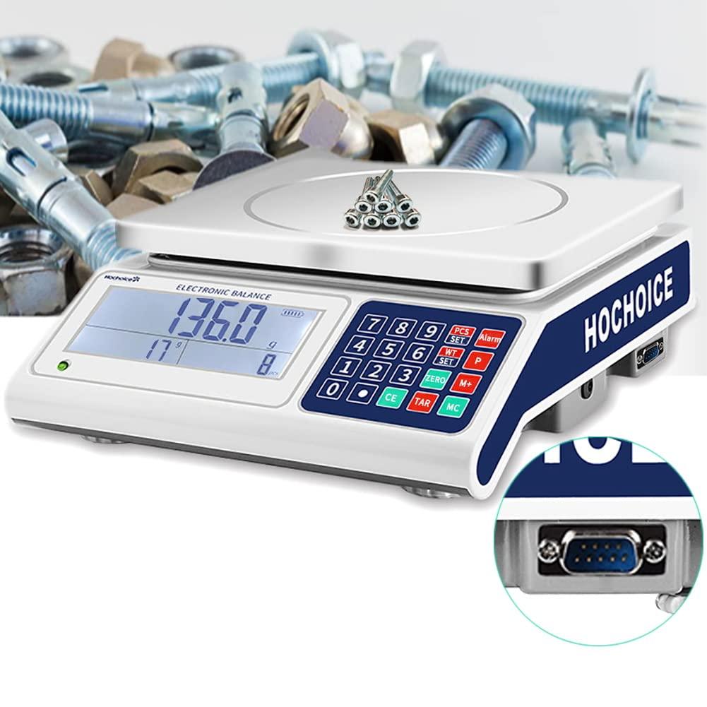 MODERN WALLS LLC Industrial Counting Scale Gram Scales For Parts And Coins 66Lb/0.00022Lb-30Kg / 0.1G Accuracy With RS232 Port For Connecting Computer Or Printer