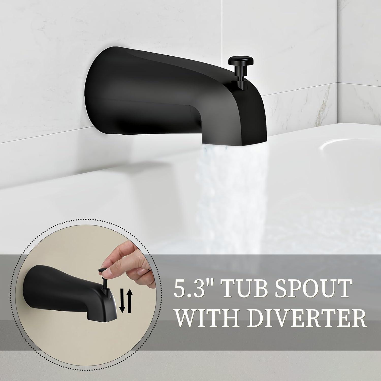 HOMGOO Complete Shower System with Rough-in Valve HG-6209PB