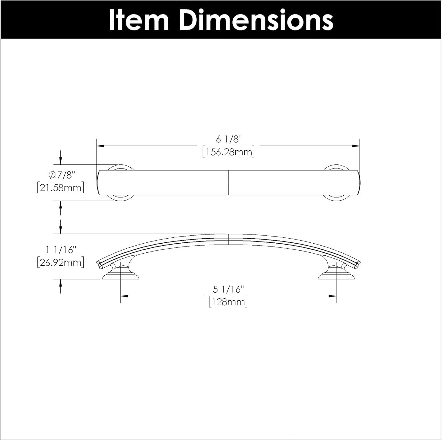 American Diner Chrome Cabinet Pulls with Mounting Hardware