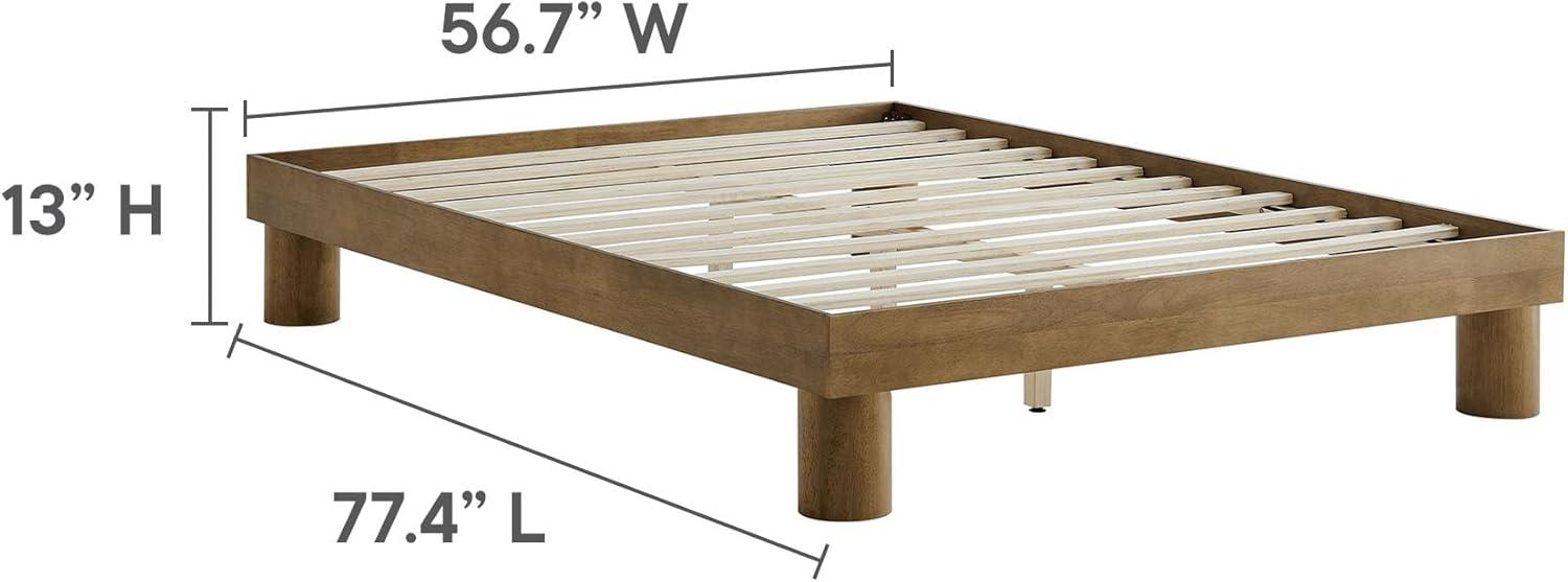 Modway Runa Wood Platform Bed In French Oak