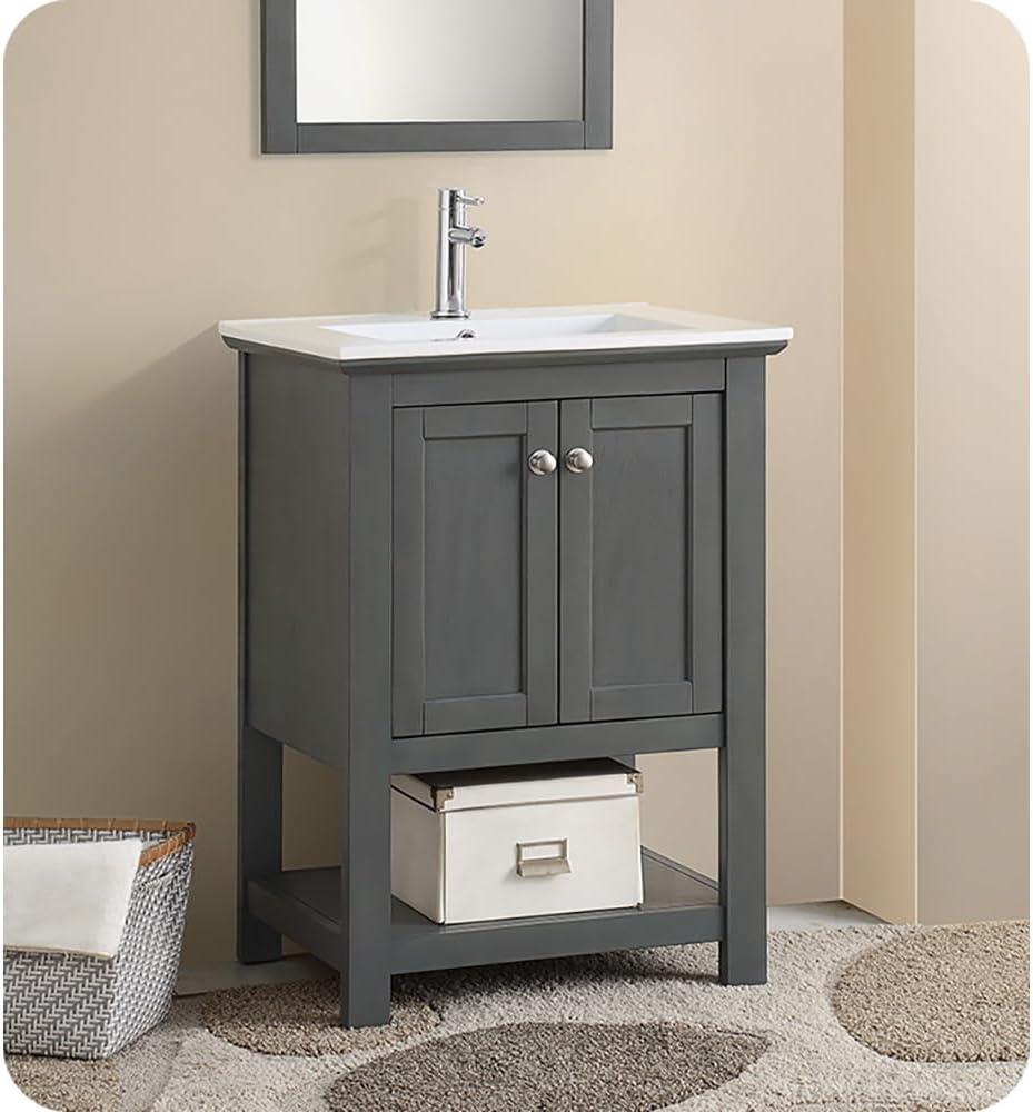 Manchester 30" Freestanding Single Sink Bathroom Vanity with Integrated Sink (Faucet Not Included)