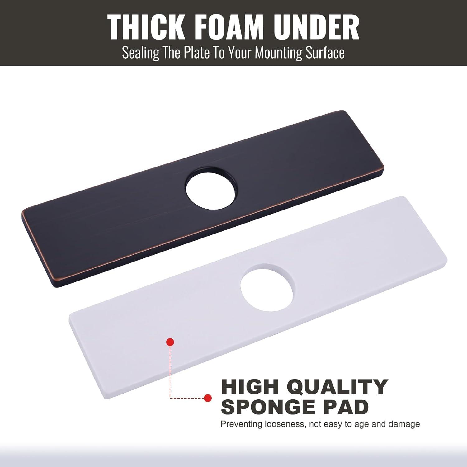 iVIGA iVIGA 10" Sink Faucet Hole Cover Deck Plate VCC06RB