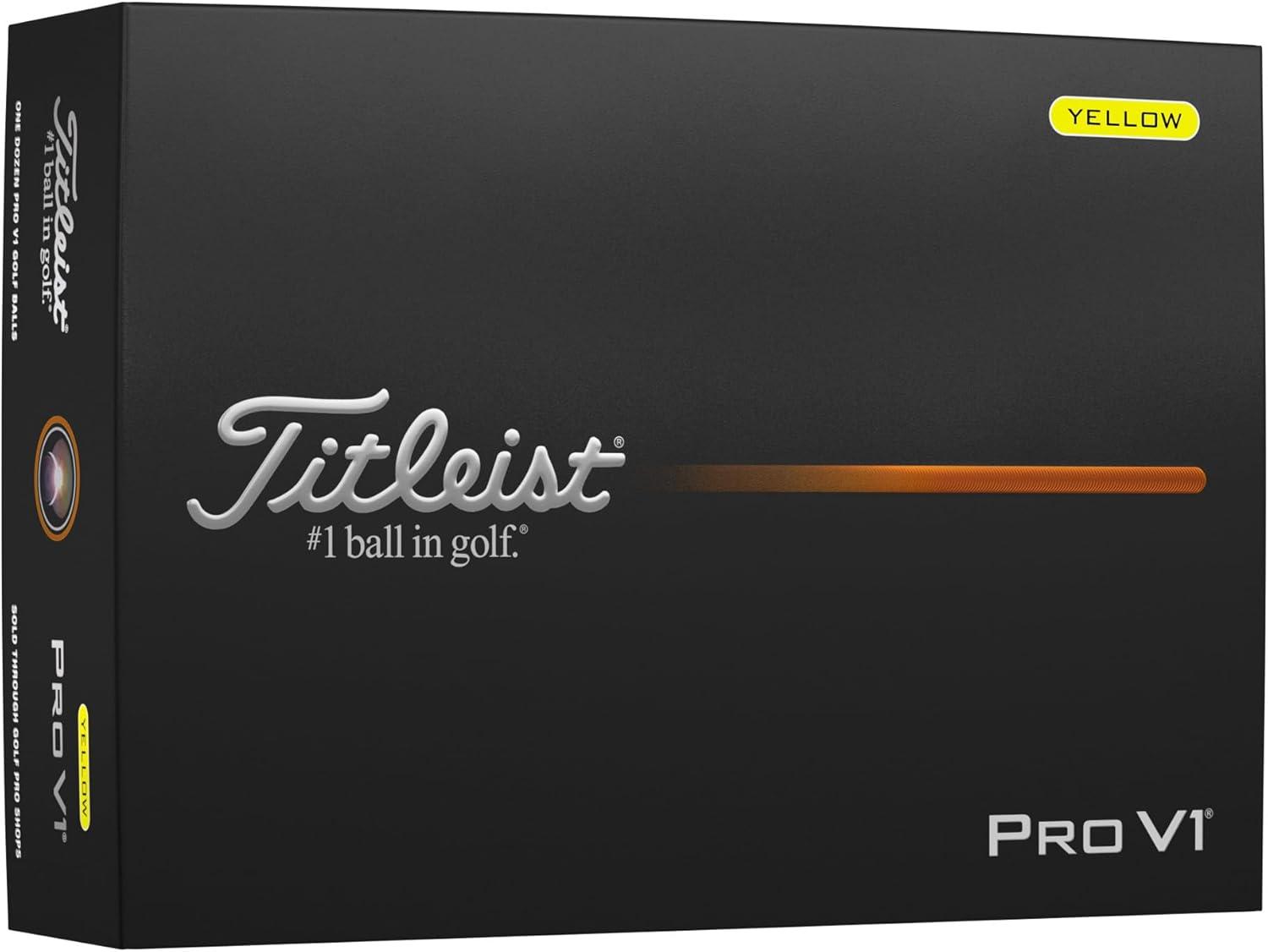 Titleist 2025 Pro V1, 12 Pack, Yellow
