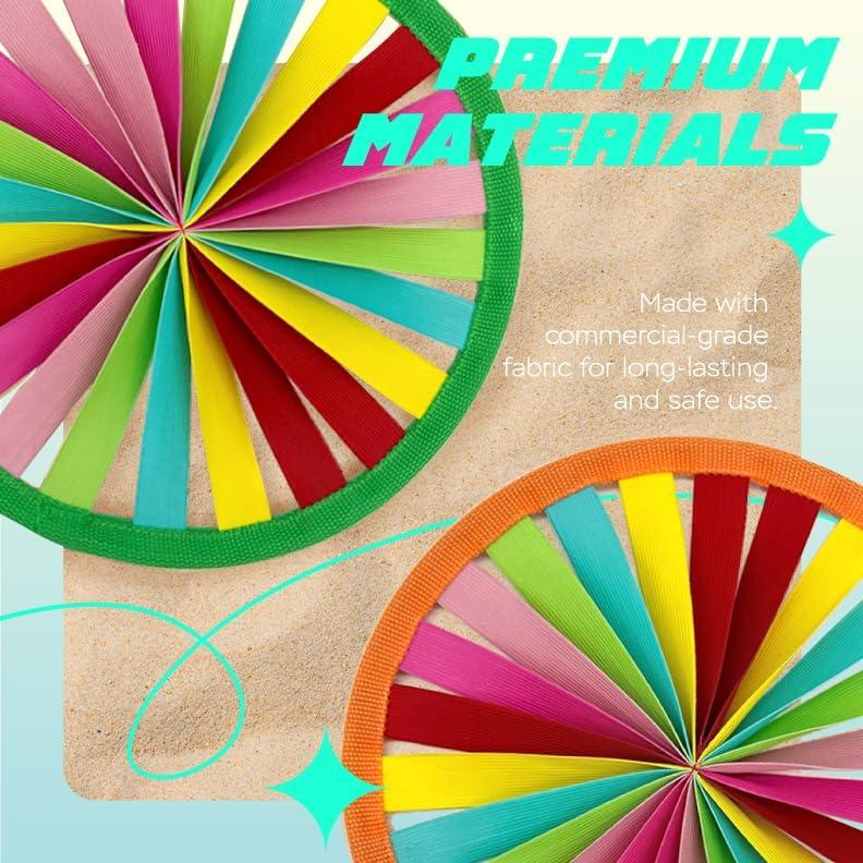 Sunlite Sports Rainbow Flying Ring, Outdoor Family Fun, Play in Park Beach Backyard, for All Ages - Green