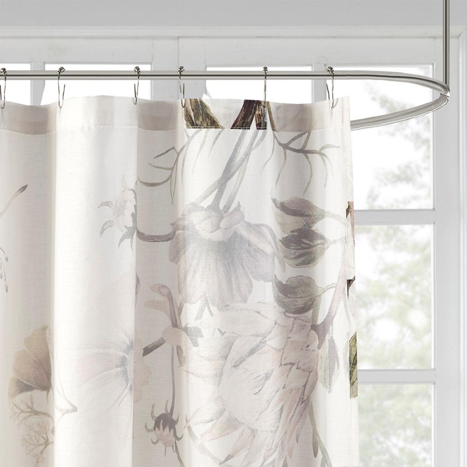 Madison Park Cassandra Printed Cotton Shower Curtain