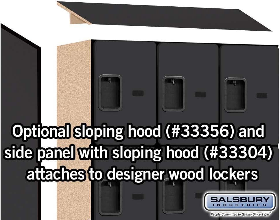 Black Four Tier Lockable Wood Locker Unit