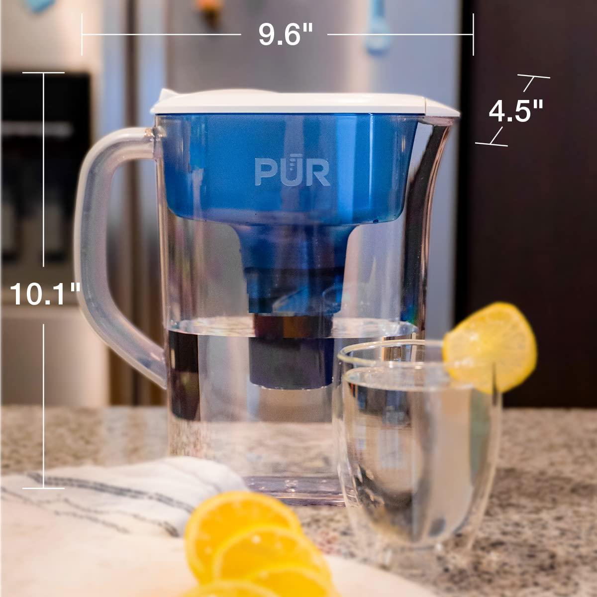 PUR 7-Cup Blue and White Water Filtration Pitcher