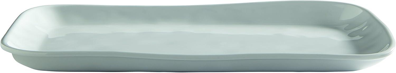 White Rectangular Melamine Serving Platter, 12-Inch