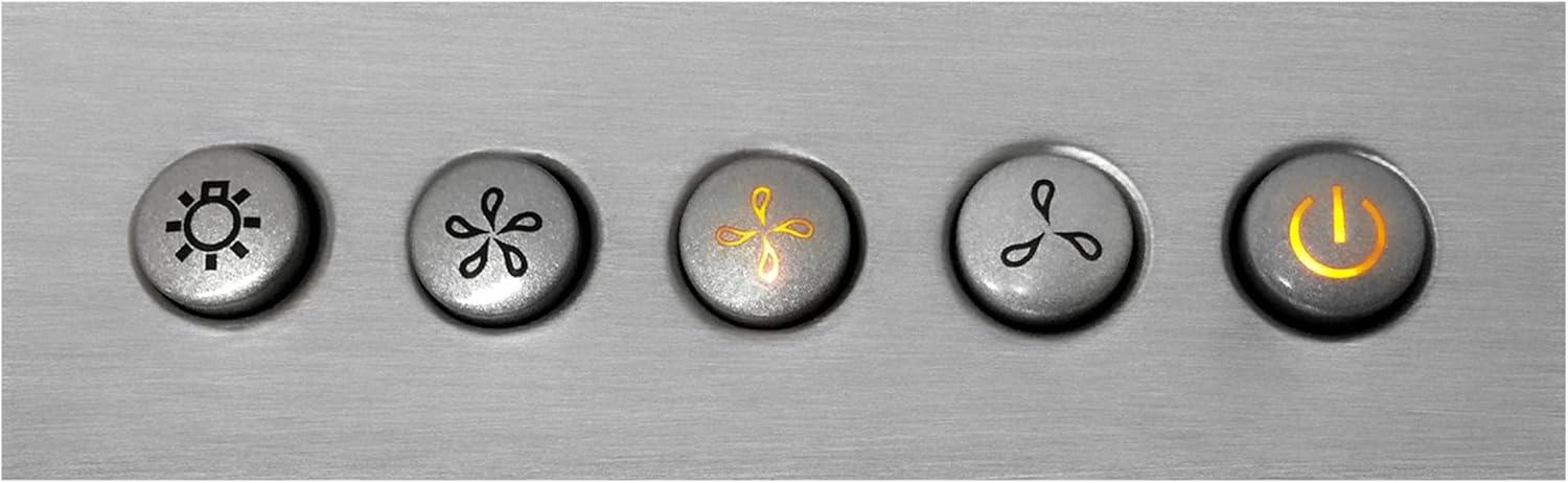 Cosmo Campana Extractora de Montaje en Pared de 36 Pulgadas en Acero Inoxidable con Iluminación LED y Filtros Permanentes