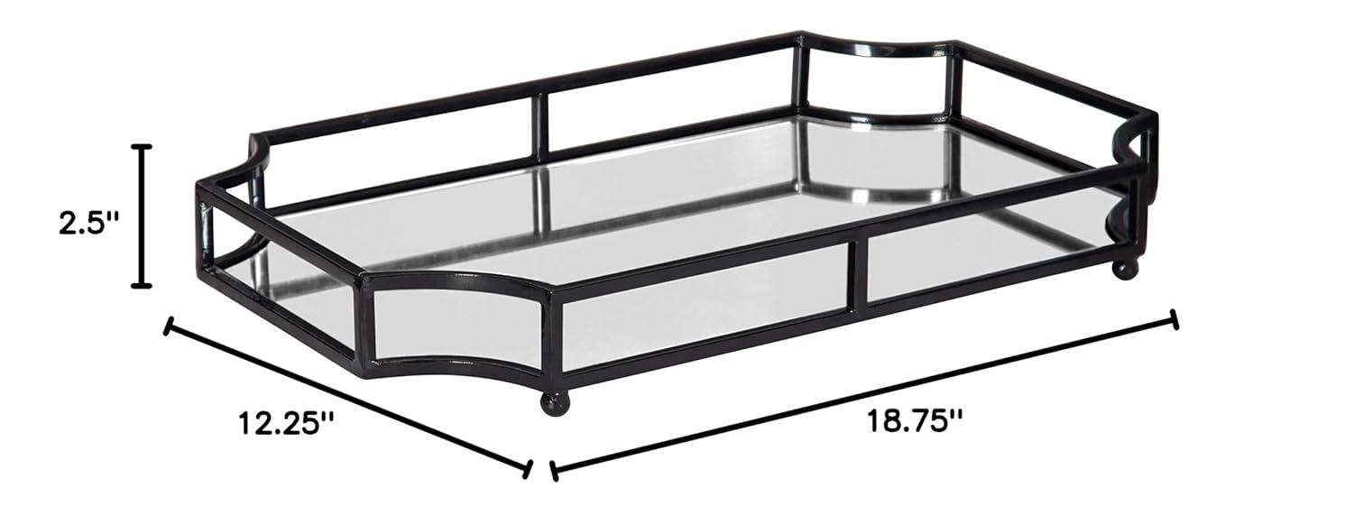 Kate and Laurel Ciel Tray, 12x18, Black