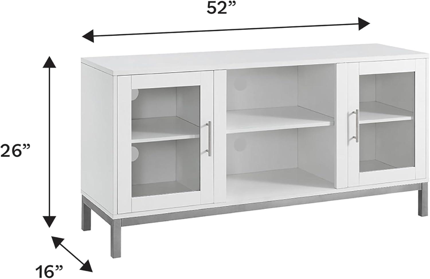 Walker Edison Modern 2-Door TV Stand for TVs up to 58", White