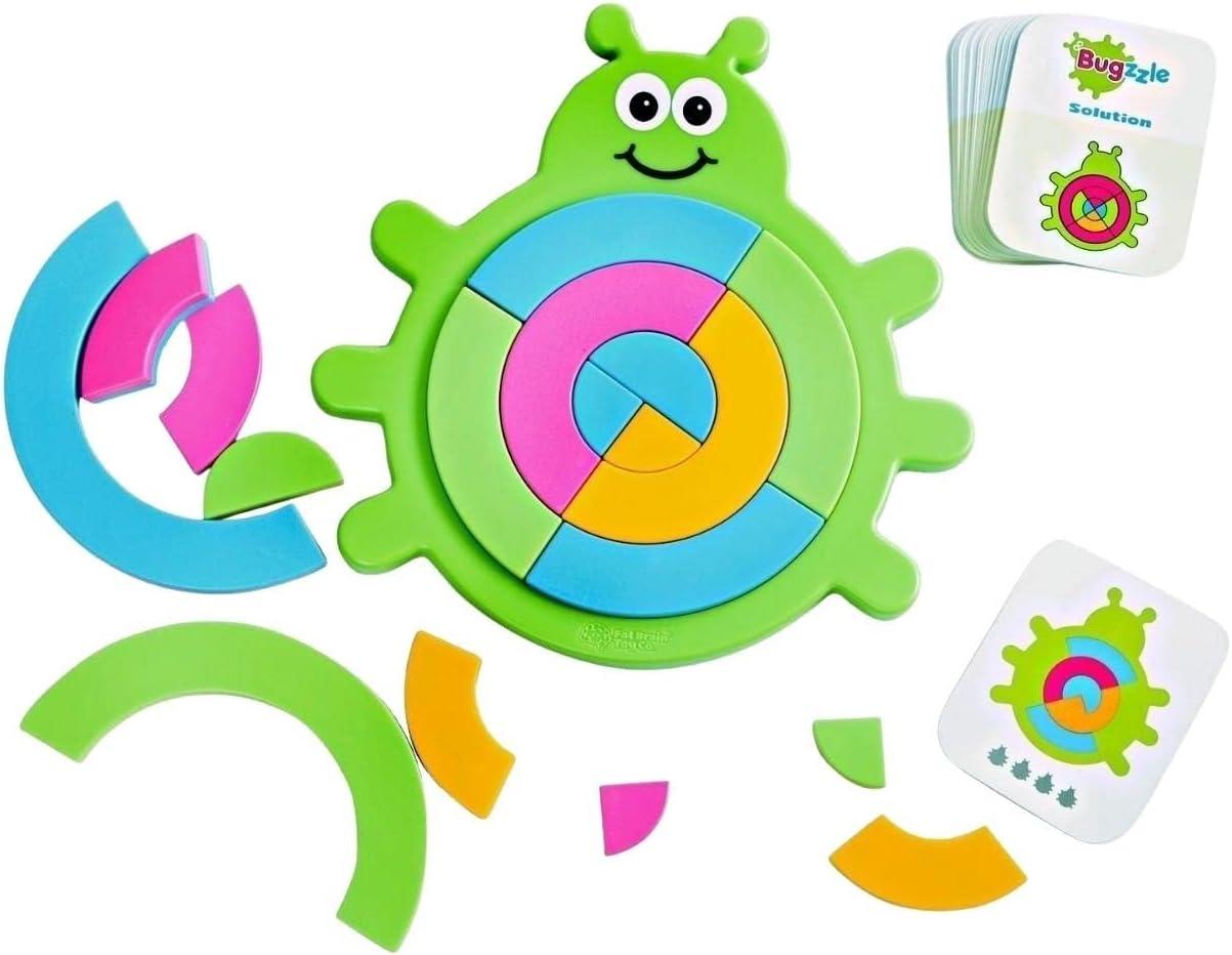 Fat Brain Toys Bugzzle Kids Puzzles Ages 3+ - Match-The-Picture Fraction-Learning Brainteaser, Toys for Kids