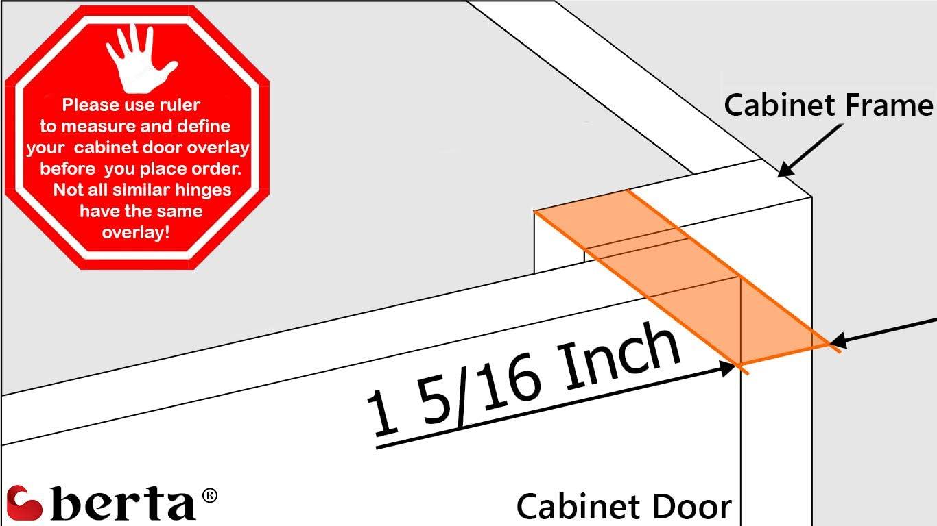 1 5/16 105 Degree Soft Close Face Frame Concealed Overlay Hinge (Set of 10)