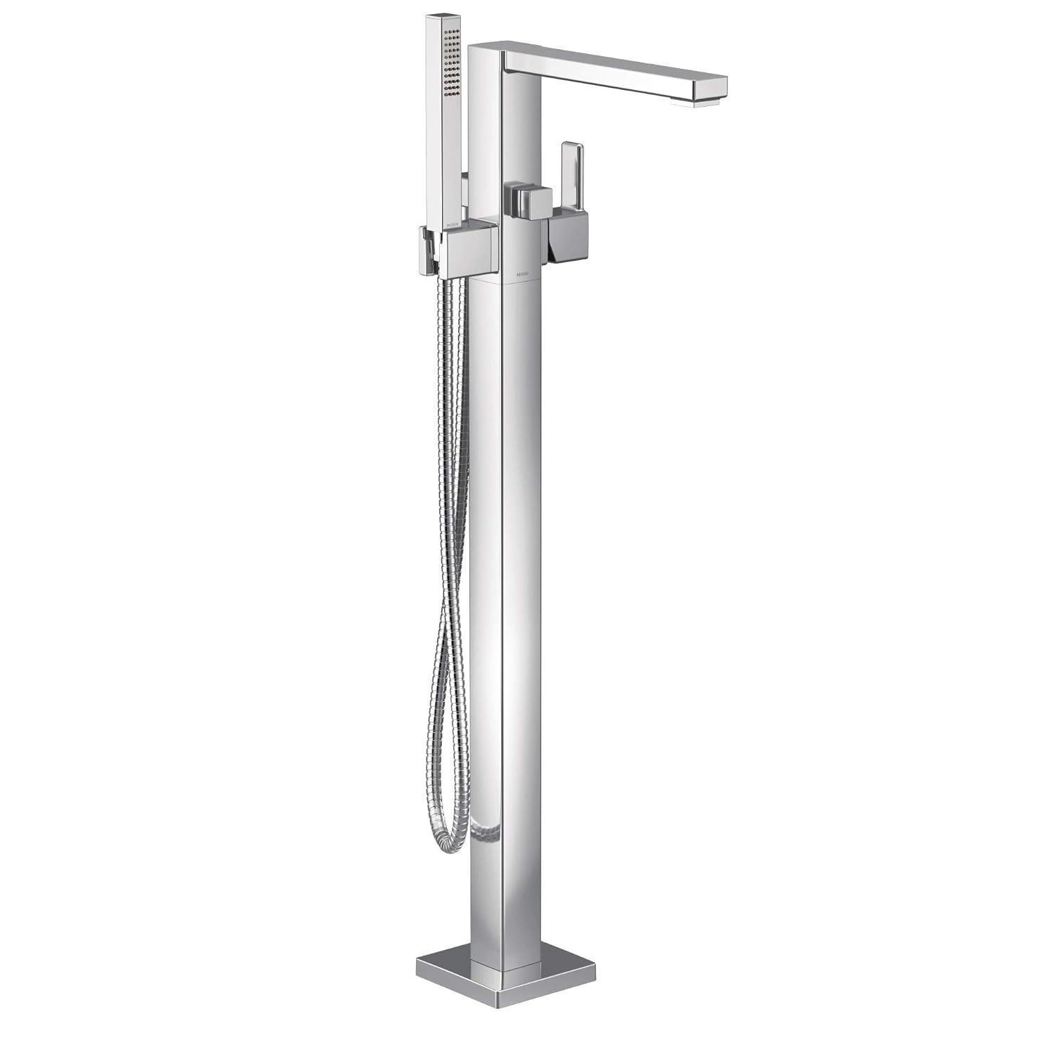 90 Degree Single Handle Floor Mounted Tub with Handshower
