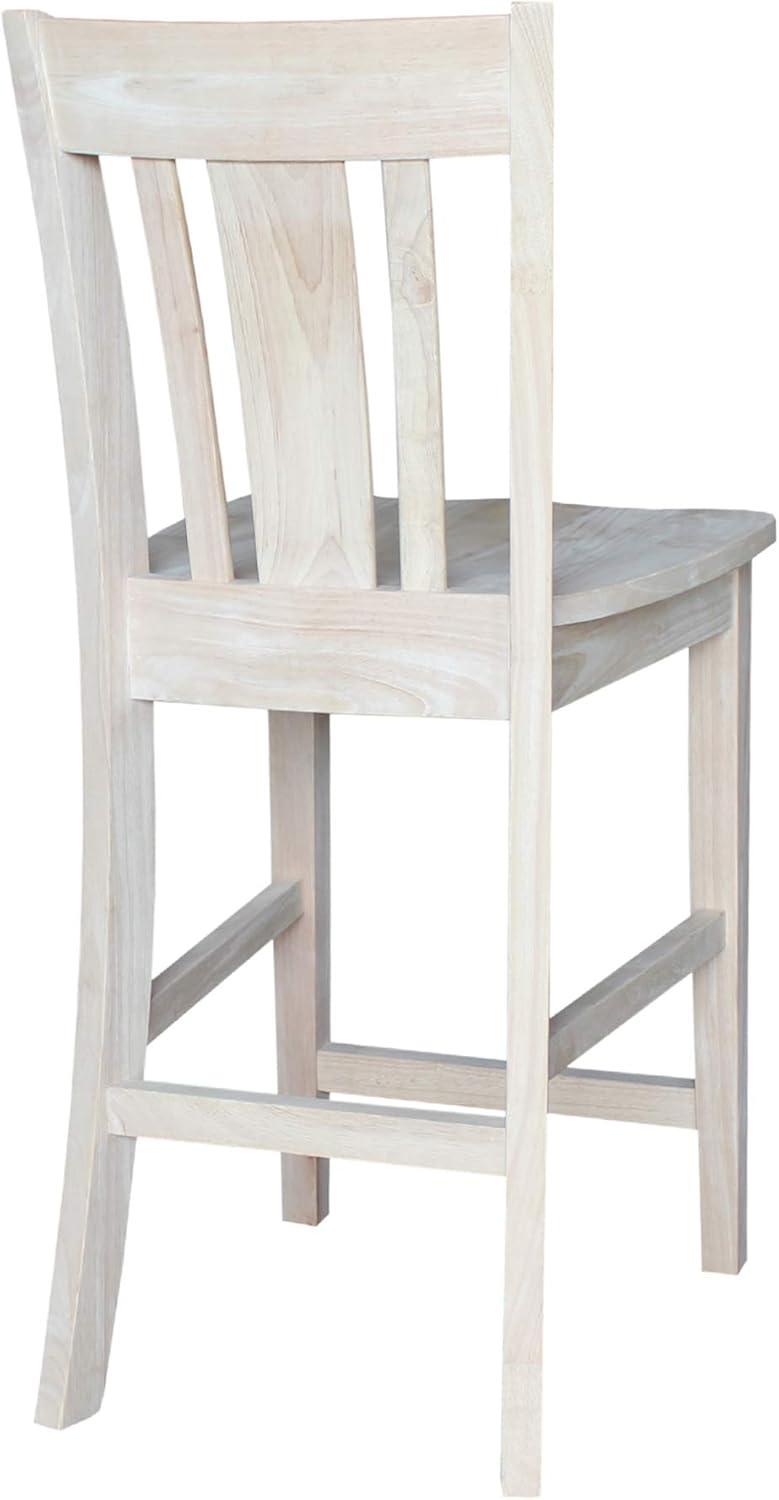 San Remo Unfinished Wood Counter Height Stool