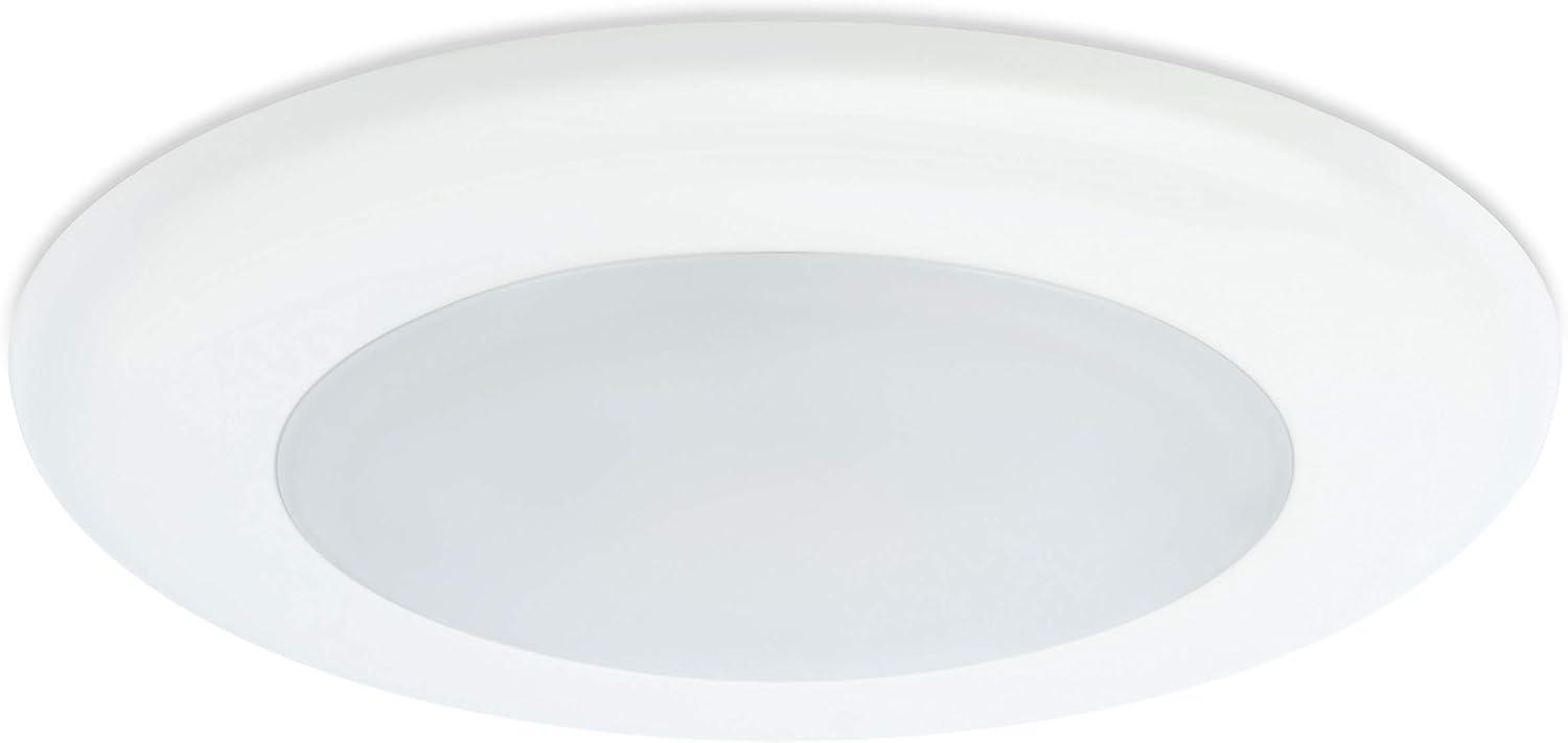 LED Surface Flush Mount Ceiling Light, 4", 10W, 650 Lumens, (100W Equivalent) Dimmable, 3000K Warm White, Surface Mount LED Downlight ETL, White Finish, Wet Location, ETL