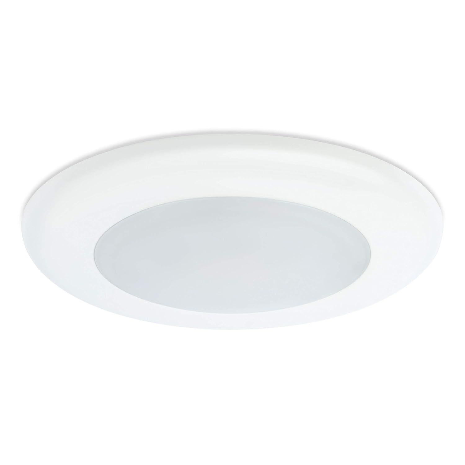 LED Surface Flush Mount Ceiling Light, 4", 10W, 650 Lumens, (100W Equivalent) Dimmable, 3000K Warm White, Surface Mount LED Downlight ETL, White Finish, Wet Location, ETL