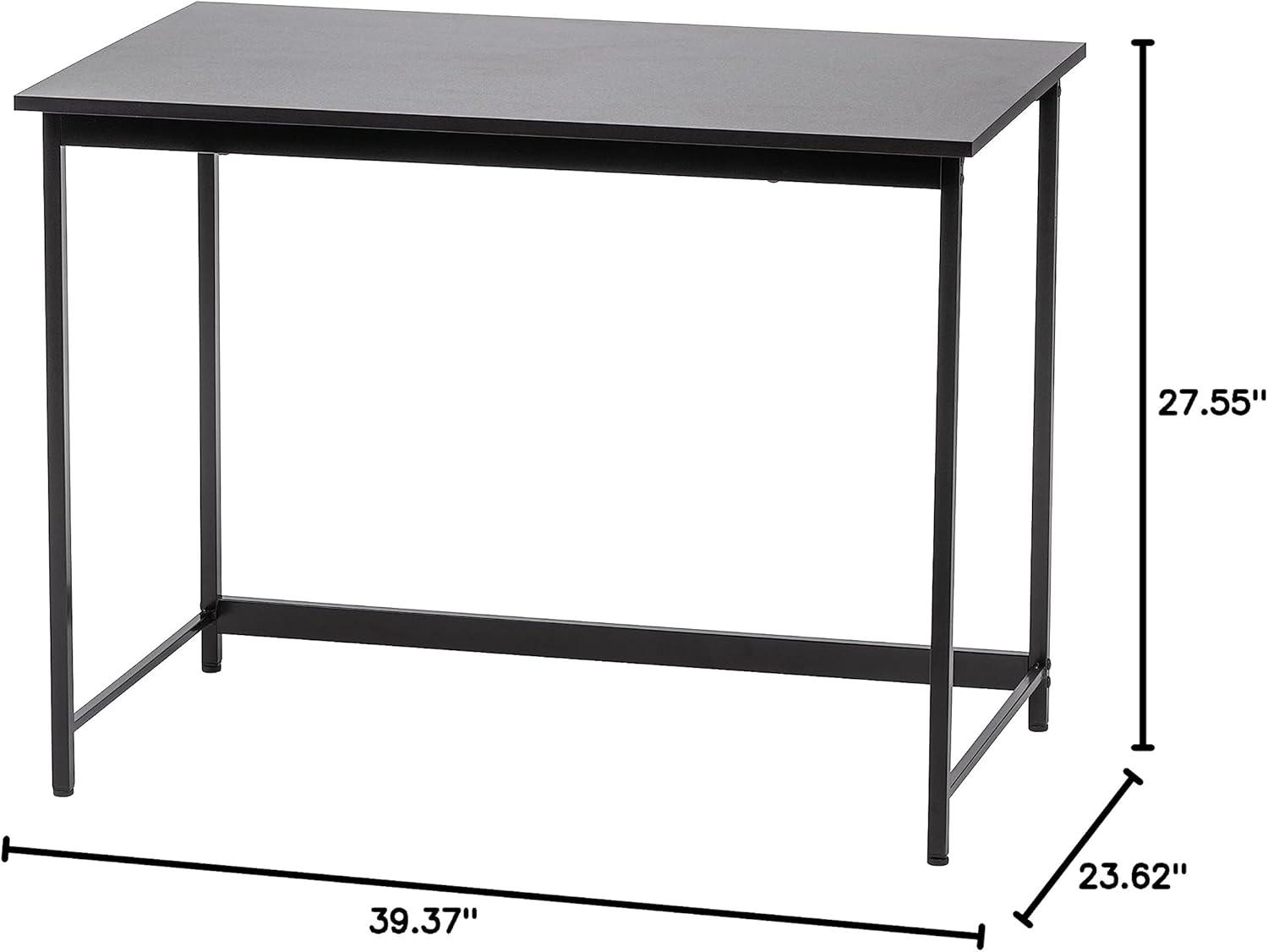 IRIS USA Simple Design Office Desk, Black