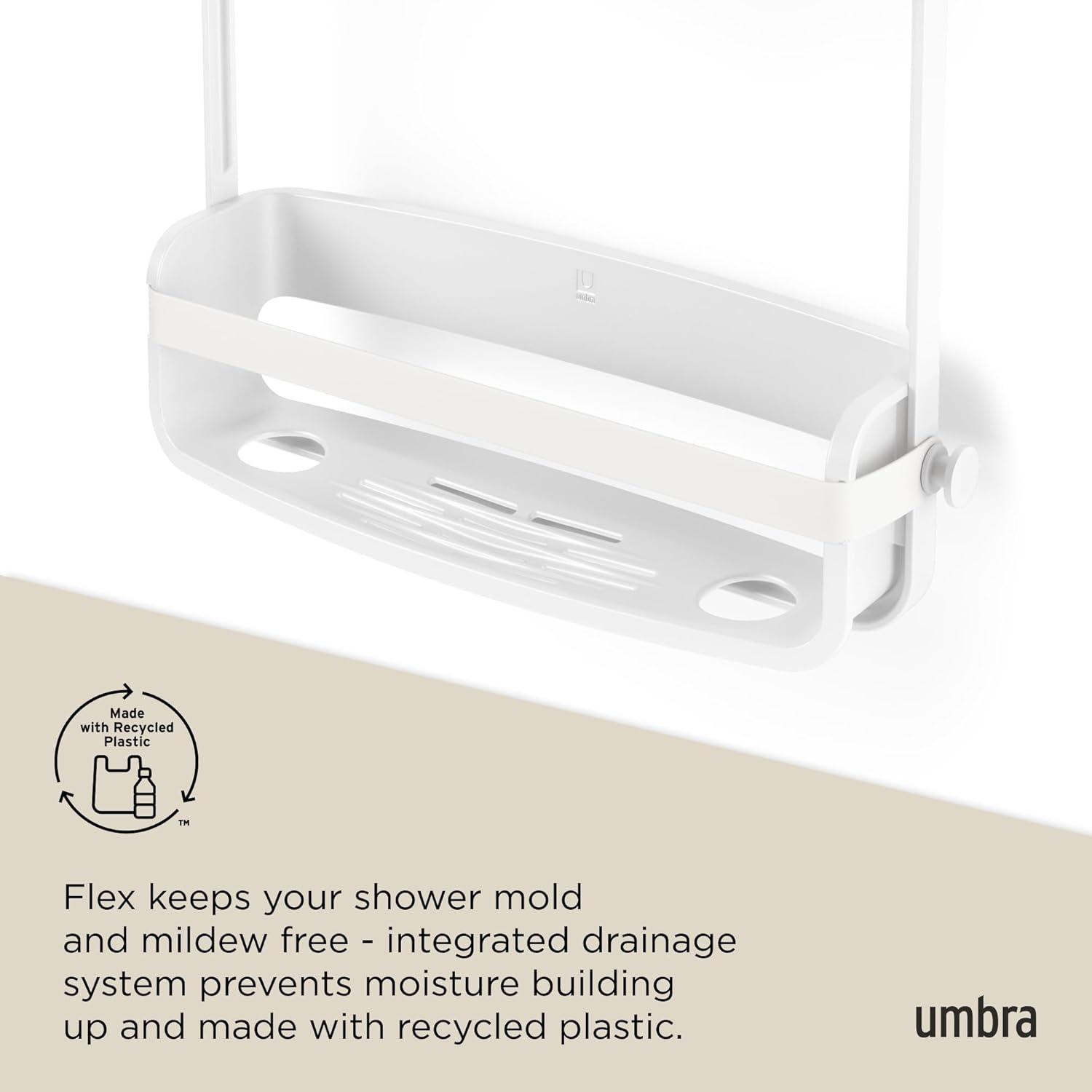 Umbra Flex Two Shelf Shower Caddy, White