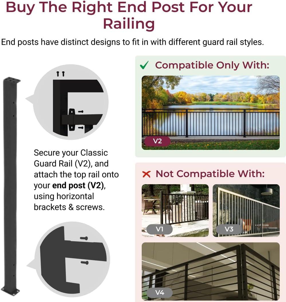 CR Home Metal Railing For Deck, Metal Guard Rail Kit With Balusters For Deck Railing 32 Inch, Wrought Iron Deck Railing Kit And Porch Railing Ideal For Residential And Commercial Use, 6ft Wide